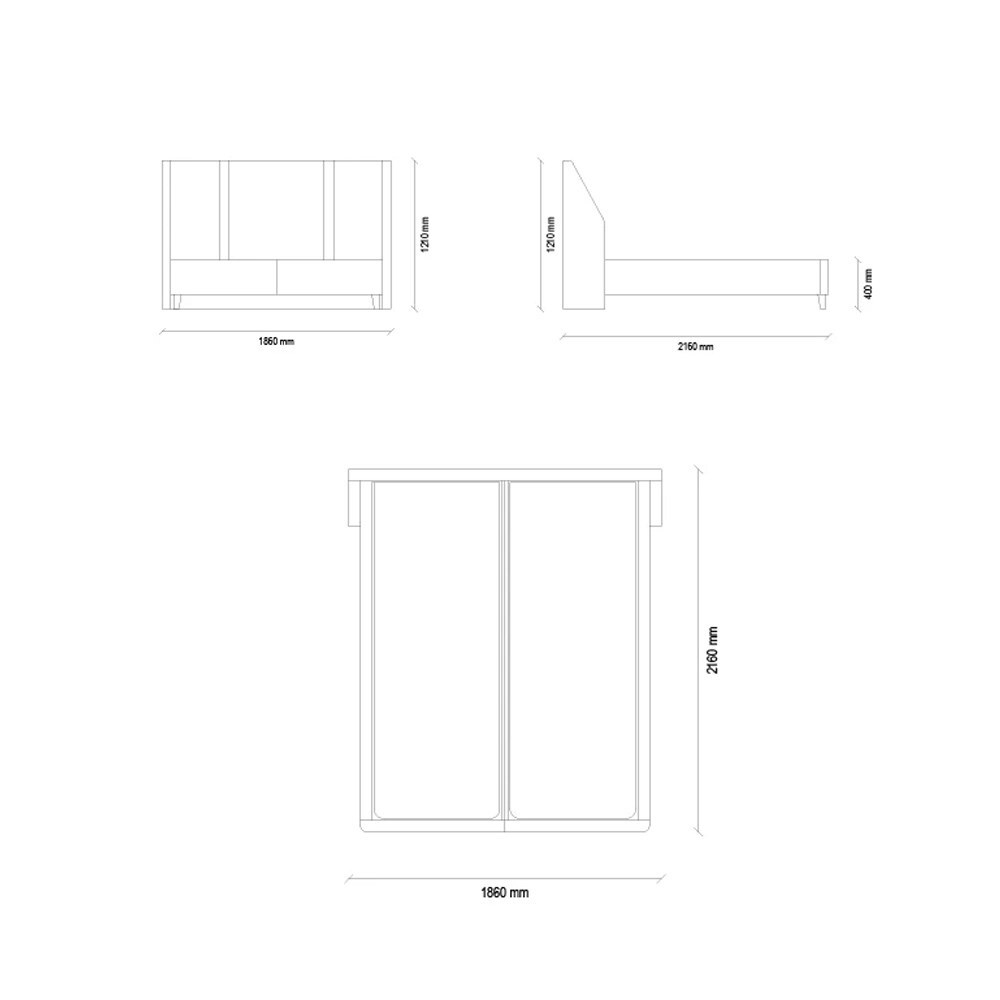 Основание с ящиком 160x200 ENZA HOME NETHA EH22140