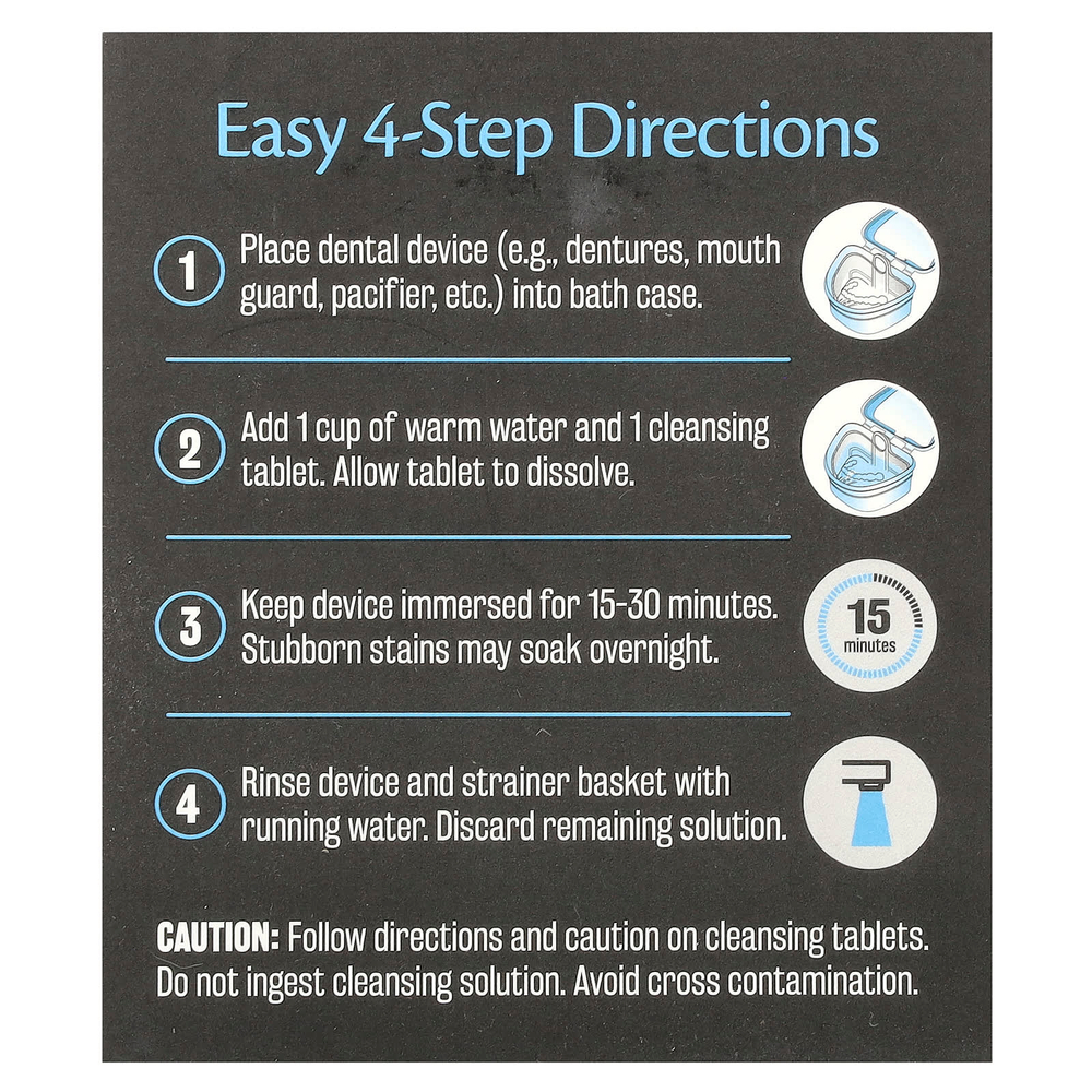 M3, Чехол для ванны для зубных протезов, без фильтра, 1 комплект