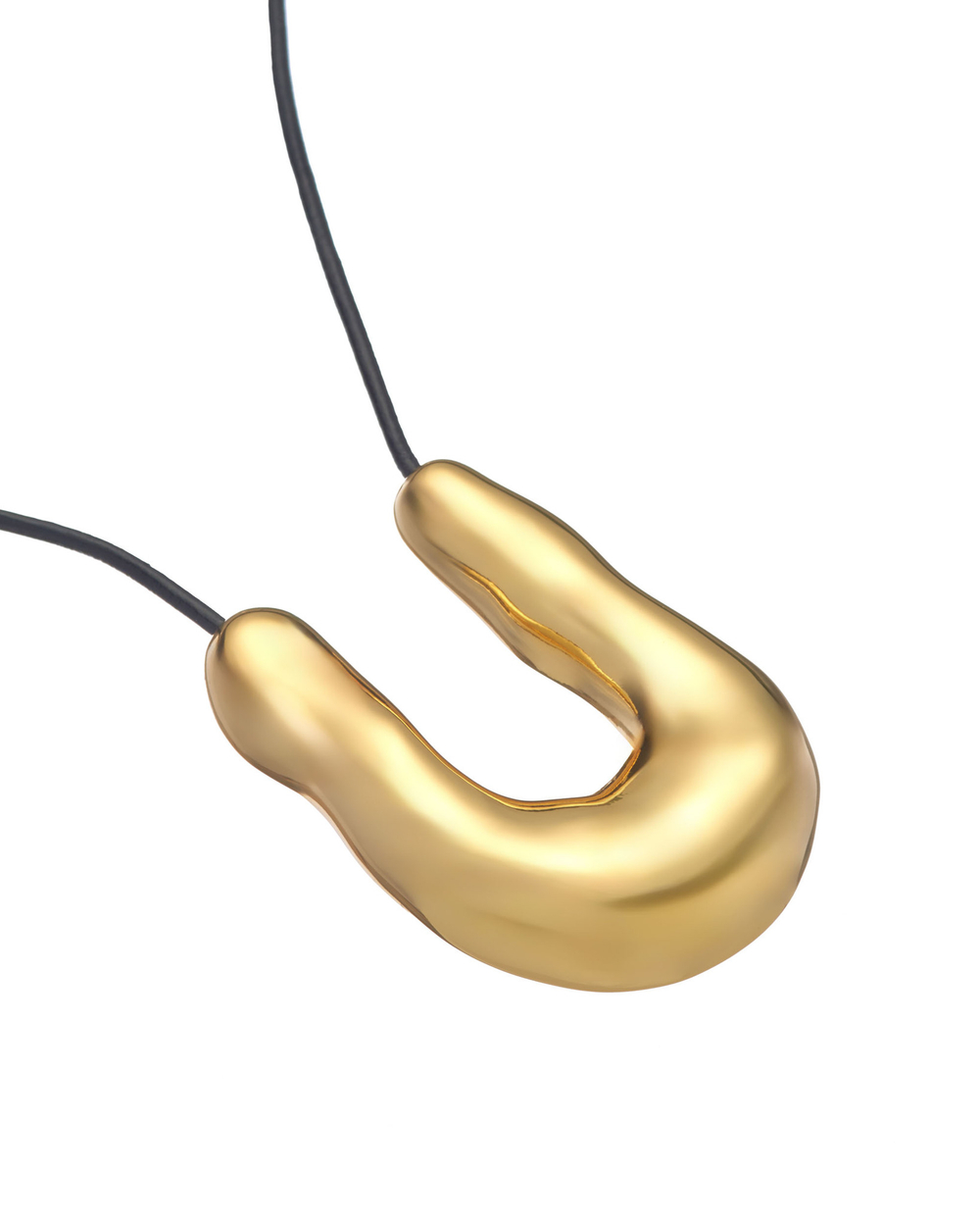 Подвеска U металлическая, золото