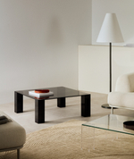 Журнальный столик Adularia из стекла темно-серого цвета 85 x 85