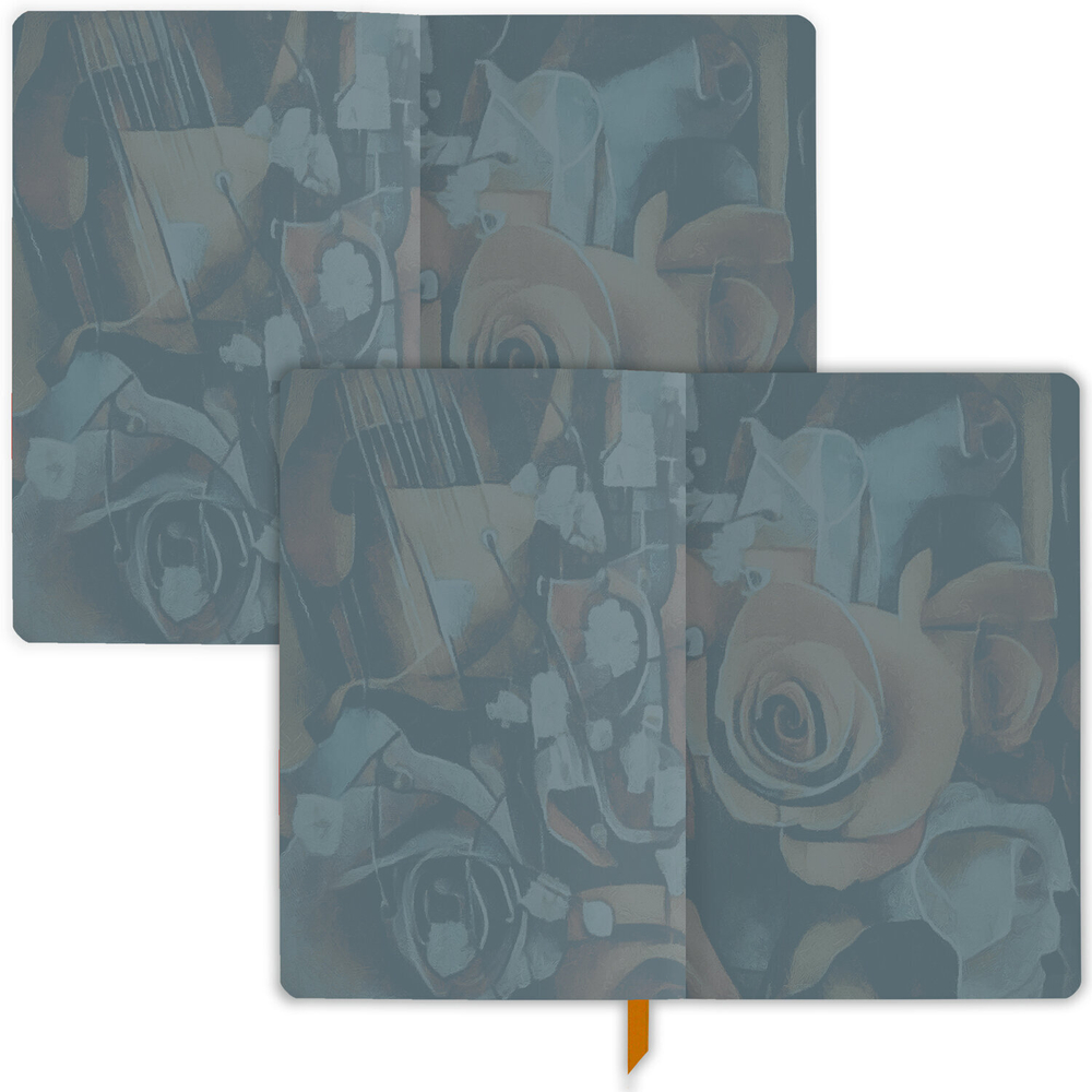 Ежедневник недатированный А5 (138х213 мм) BRAUBERG VISTA под кожу гибкий 136 л. "Rose flower" (2 штуки в упаковке)