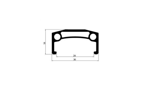 Обод 20 TRIX алюминиевый, дв, 36 отверстий, 406х24/30х16мм, А/V, черный