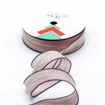 Лента Полиэстер 2,5см х 22м "Сетка" с каймой (Розовый)