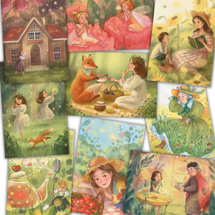 Летние радости. 9 открыток