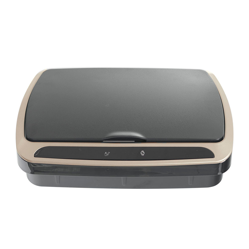 Ведро для мусора сенсорное, прямоугольное, широкое, внутр ведро, Foodatlas JAH-5112, 30 л (золотой)