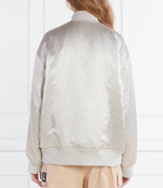 Сатиновая куртка бомбер Max Mara Leisure - серебряный(164810386)