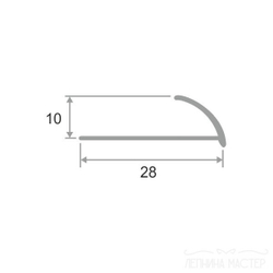Латунный шлифованный (браш) профиль LPO-9, LPO-12