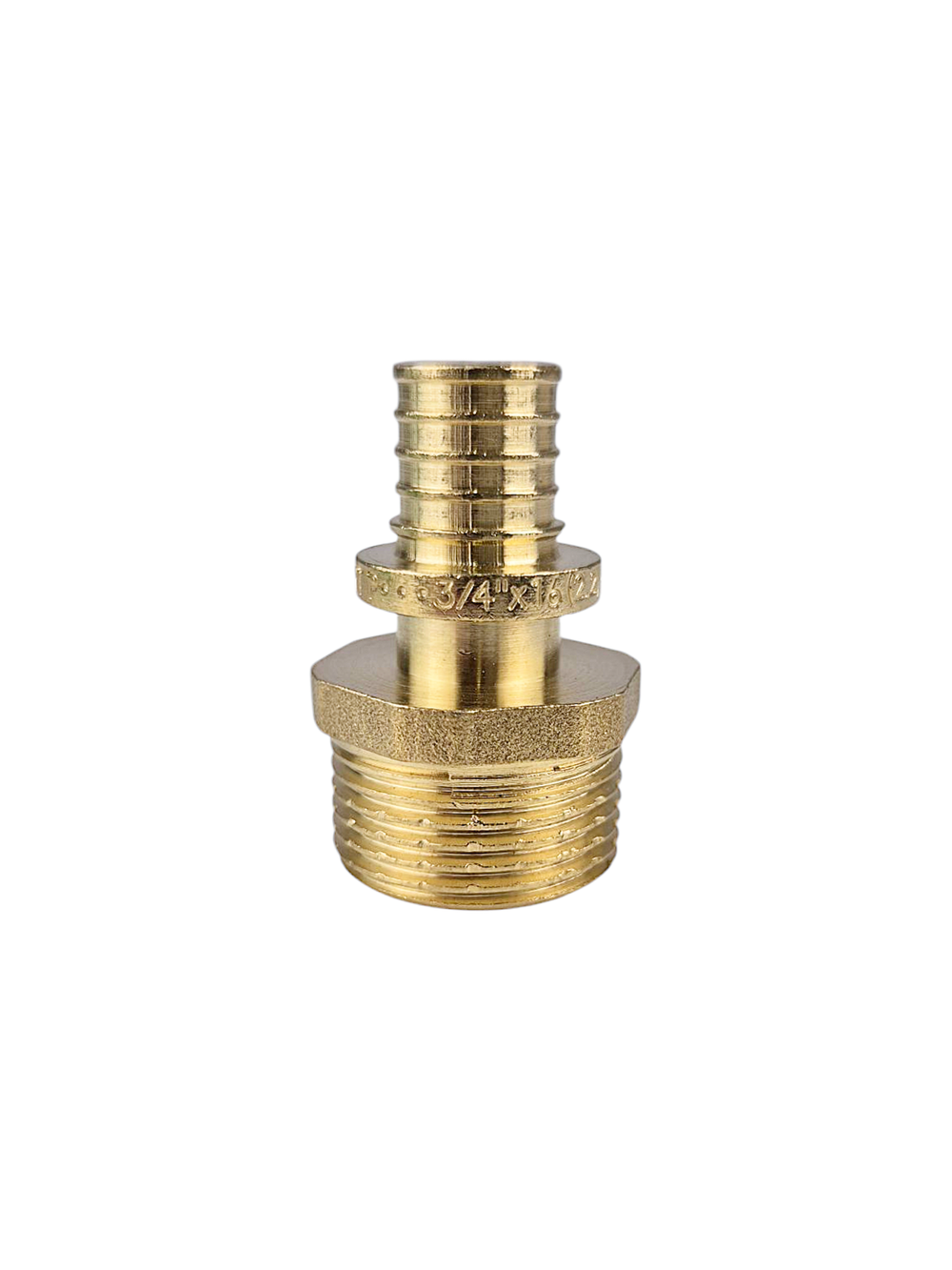 Муфта аксиальная, латунь, наружная резьба,16х3/4", желтый, RTP (250/10)