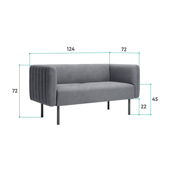 РИО Диван прямой розовый