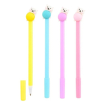 Ручка шариковая, Basir, синие чернила, с насадкой-игрушкой, серия "КОТЁНОК", разноцветный корпус, 12 шт