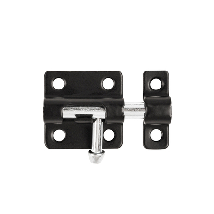 Шпингалет мебельный металлический SPD40х30 BL черный