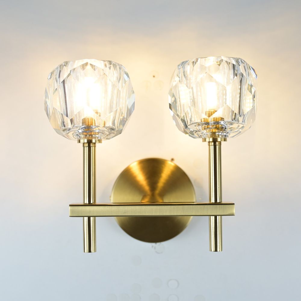 Бра Boule De Cristal Double Sconce Brass By Imperiumloft