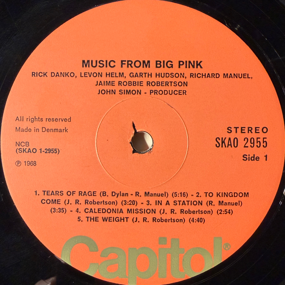 The Band ‎– Music From Big Pink (Дания) Т