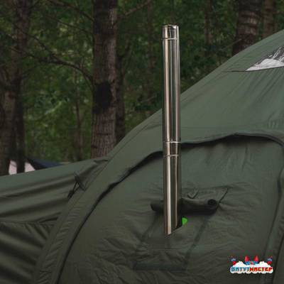 Пневмокаркасная юрта «Гармония» 5×5×2,5 м — для глэмпинга из ПВХ, зелёная