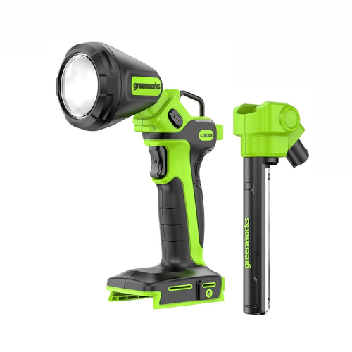 Фонарь Greenworks G24UL, влагозащитный, LED, платформа POWERALL, черный, зелёный 3503707