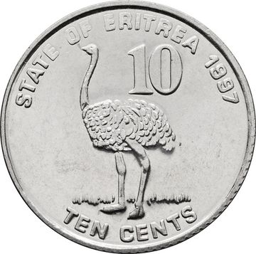 10 центов 1997 Эритрея
