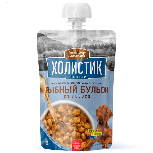 Рыбный бульон для собак ЛОСОСЬ 160 г Деревенские лакомства