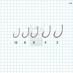 Крючок Hayabusa L-1 Black Nickel №2-10 тефлон (10 шт.)