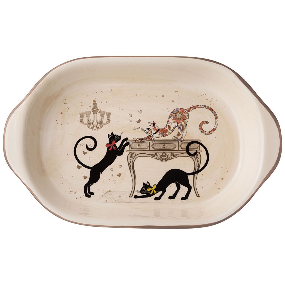 БЛЮДО AGNESS "ПАРИЖСКИЕ КОТЫ" 28*17,5*4,5 СМ (КОР=18ШТ.)