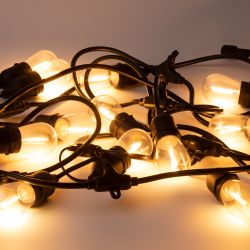 Гирлянда ЭРА ERABL-FIL1 светодиодная новогодняя нить уличная на подвесах 4,5 м теплый белый 10 LED | Профессиональное праздничное и новогоднее освещение