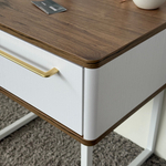 Тумба прикроватная на ножках ROYAL 5201 эко (Дуб Веллингтон-Белый-р.золото)