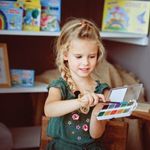 Краски акварельные ЮНЛАНДИЯ "ВЕСЕЛЫЙ ШМЕЛЬ", медовые, 22+2 цвета (золото + серебро), ВОЛШЕБНЫЕ, 191523