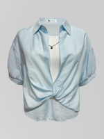 Рубашка ZHZ 3101 однотонная с коротким рукавом и майкой в комплекте