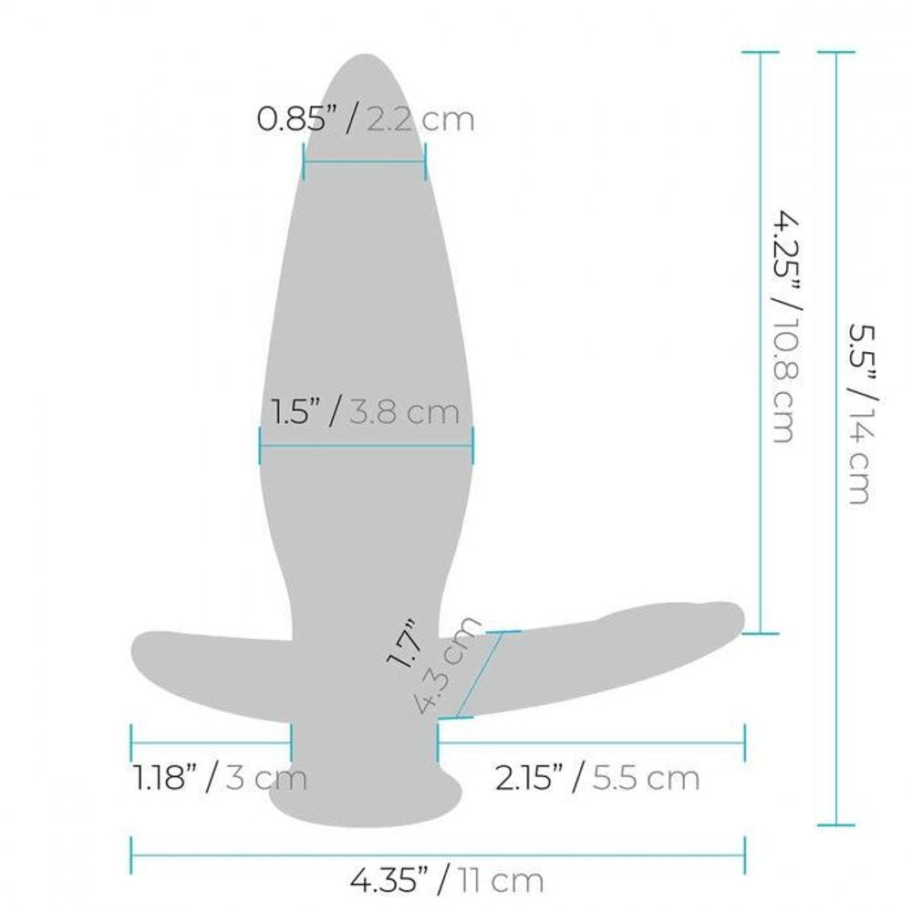 Черный анальный виброплаг для простаты Impaler - 14 см. (Цвет: черный)