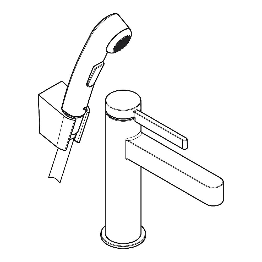 Смеситель для раковины Hansgrohe Finoris 76210670 черный матовый