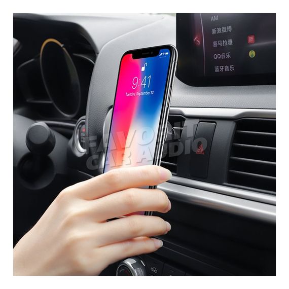 Держатель HOCO CA47 металл воздуховод шарнир магнит черный