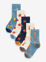 Носки хлопковые для мальчика Next E13-080, 5 шт., Синий, Молочный