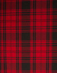 Ткань Пикачу клетка для школьной формы, 225 гр/м2, 150 см, Огненно-красный