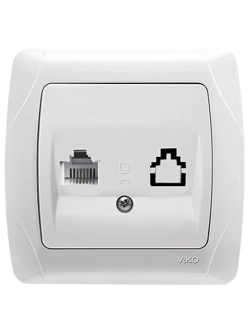 Розетка телефонная белая VIKO