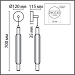 6556/15WL LN Бра LED 15Вт 4000К 220В IP20 LEDIO