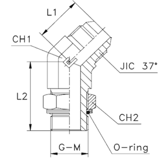 Штуцер FRG45 JIC 7/16 - BSP 1/4