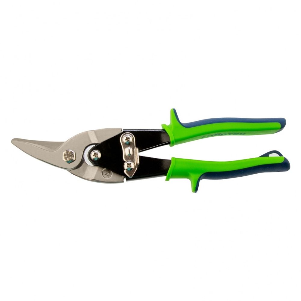 78338 Ножницы по металлу, 250 мм, левый рез, сталь С55, двухкомпонентные рукоятки СИБРТЕХ