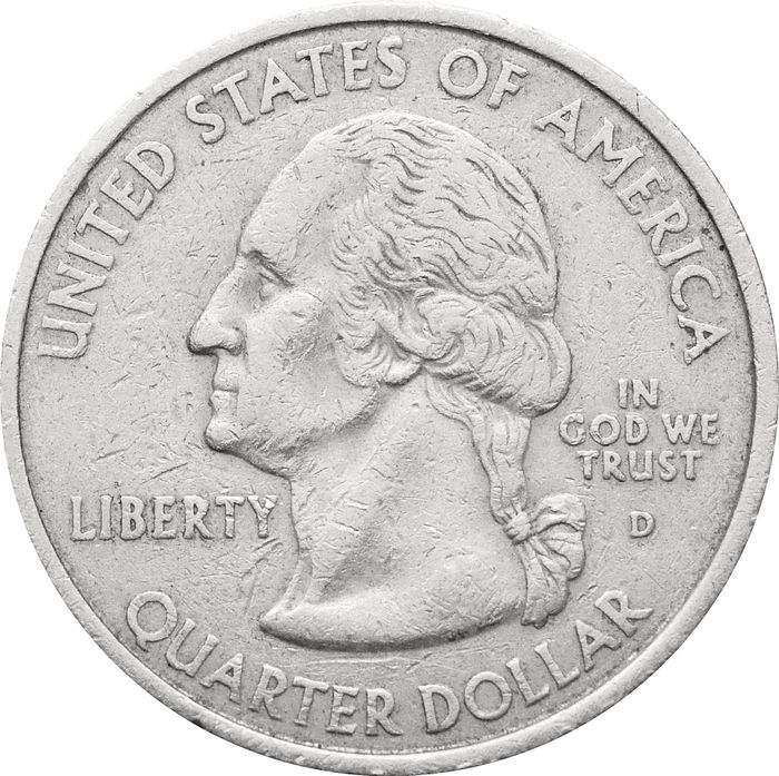 25 центов (1/4 доллара, квотер) 2001 США «Штат Кентукки» (D) VF