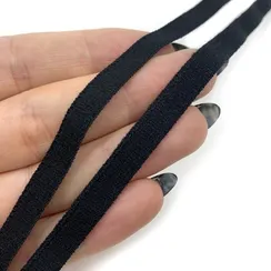 Резинка отделочная черная 6 мм, кант, 647/6