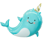 Шар Фольгированный Нарвал (Голубой)