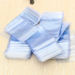 100 пакетов пластиковых из ПВХ и замком Zip Lock  прозрачно-голубые упаковочные