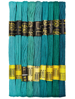 Наборы ниток мулине для вышивания ПНК Киров 9 шт.