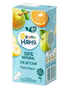 СОК ФРУТОНЯНЯ МУЛЬТИФРУКТ 200МЛ