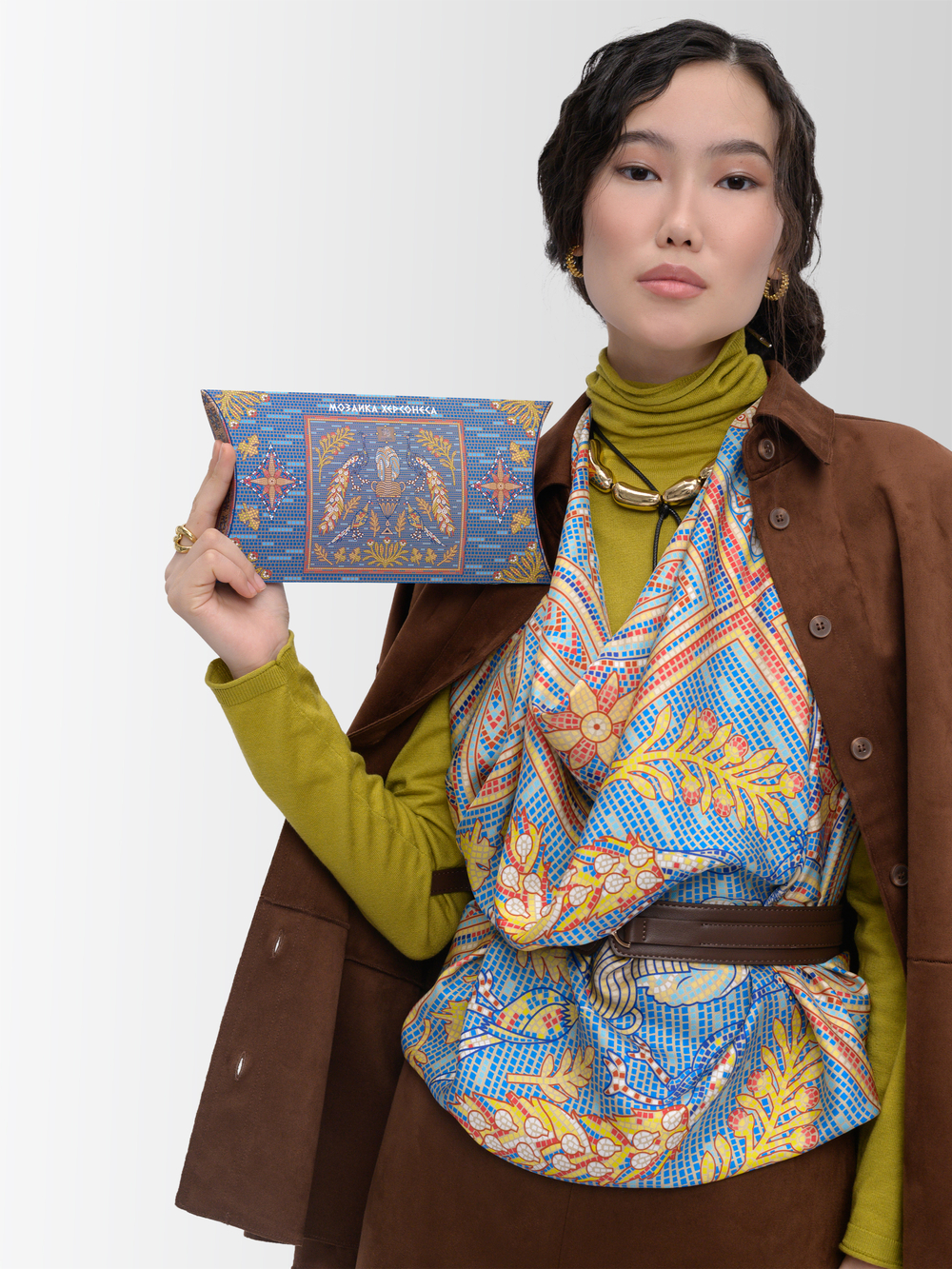Платок «Мозаика Херсонеса» 100% шёлк