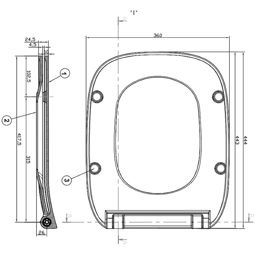 Сиденье для унитаза Roca Debba тонкое, микролифт, быстросъемное 78019D2003