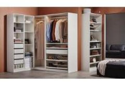 Распашной шкаф PAX FORSAND VIKEDAL IKEA  двухсекционный (с зеркалом) (белый)  120*50*240