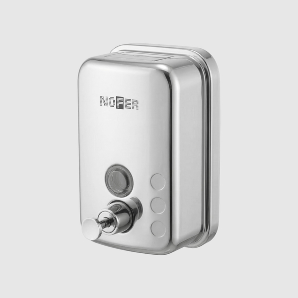 Диспенсер для мыла с кнопкой 600 мл. нерж. сталь INOX 03001.06.В глянцевый