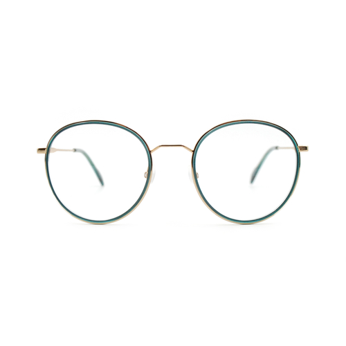 Оправа круглая Andy Wolf 4770 05 зелёная с золотым