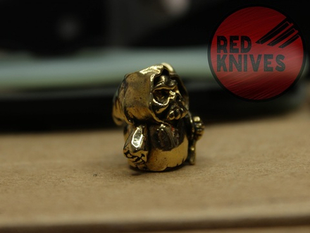 Бусина темлячная "Мини смерть", латунь