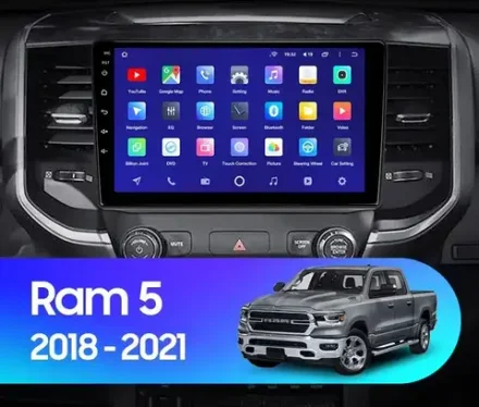 Магнитола для Dodge RAM 5 2018-2023+ - Carmedia SF-9265 QLed, Android 13, TS20, CarPlay, SIM-слот