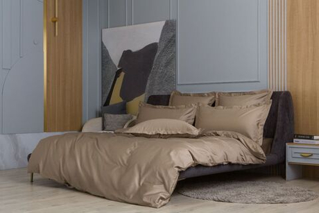 Простыня на резинке 160х200x40 German Grass Caramel Beige Allure бежевая